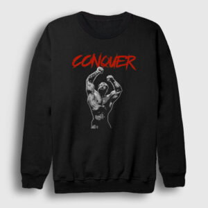 Conquer Gym Spor Chris Bumstead Sweatshirt siyah