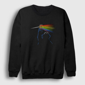 Cookie Monster Pink Floyd Sweatshirt siyah