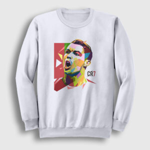 Cool Futbol Cr7 Cristiano Ronaldo Sweatshirt beyaz