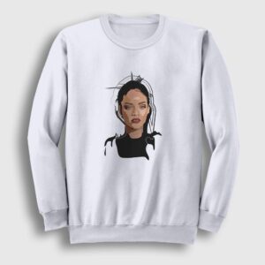 Cool Rihanna Sweatshirt beyaz