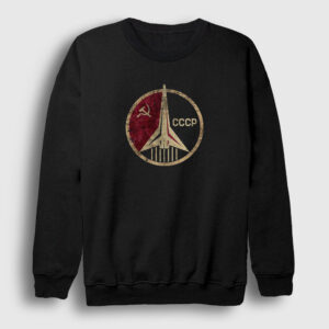 Cosmos CCCP Sovyetler Birliği Sweatshirt siyah