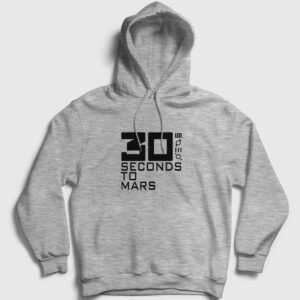 Cover 30 Seconds To Mars Kapşonlu Sweatshirt gri kırçıllı