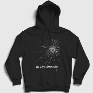 Cover Black Mirror Kapşonlu Sweatshirt siyah