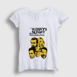 Cover It's Always Sunny In Philadelphia Kadın Tişört beyaz