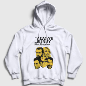 Cover It's Always Sunny In Philadelphia Kapşonlu Sweatshirt beyaz