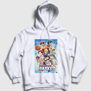 Cover Kuroko's Basketball Basket Kapşonlu Sweatshirt beyaz