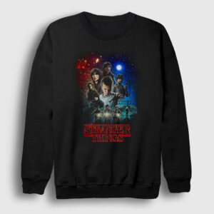 Cover Stranger Things Sweatshirt siyah