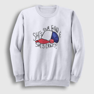 Crazy Stranger Things Sweatshirt beyaz