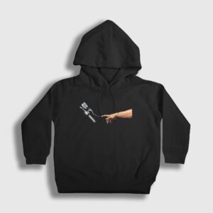 Creation Of Motorcycle Motorsiklet Çocuk Kapşonlu Sweatshirt Siyah