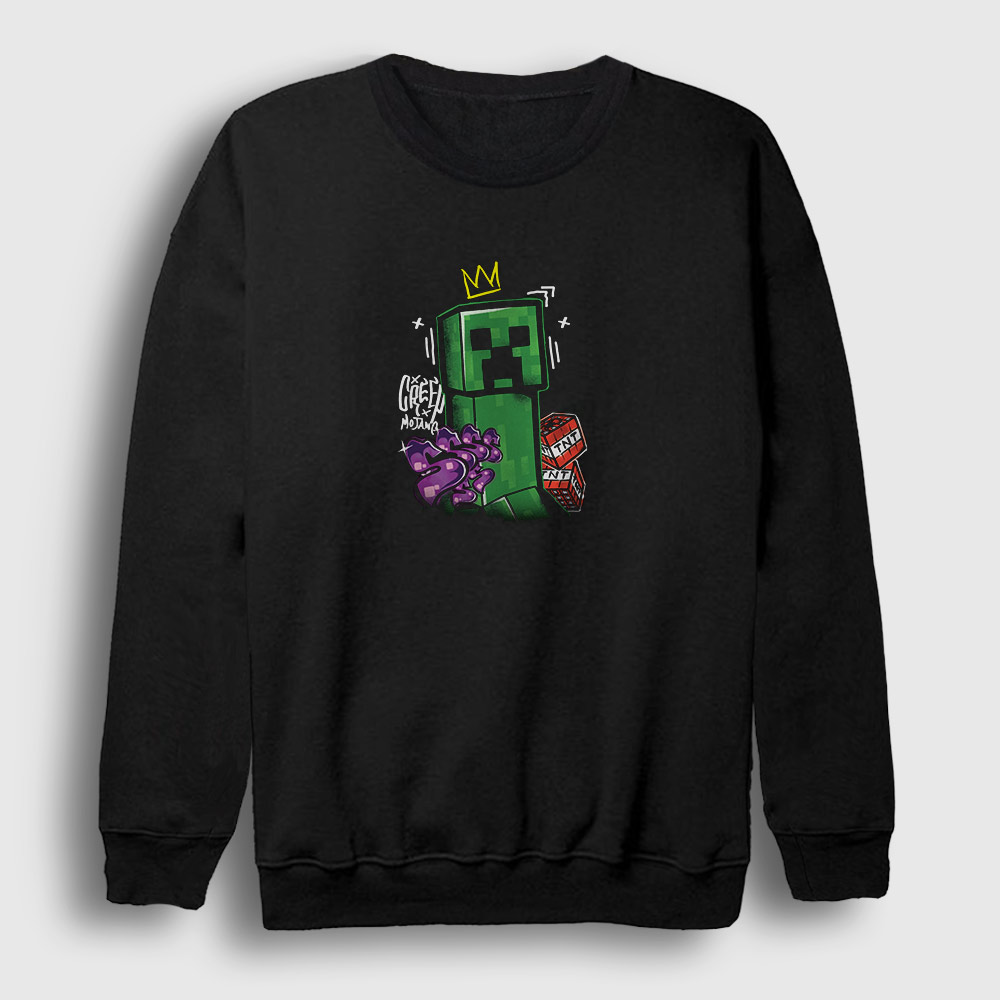 Creeper Crown Oyun Minecraft Sweatshirt Presmono 0831