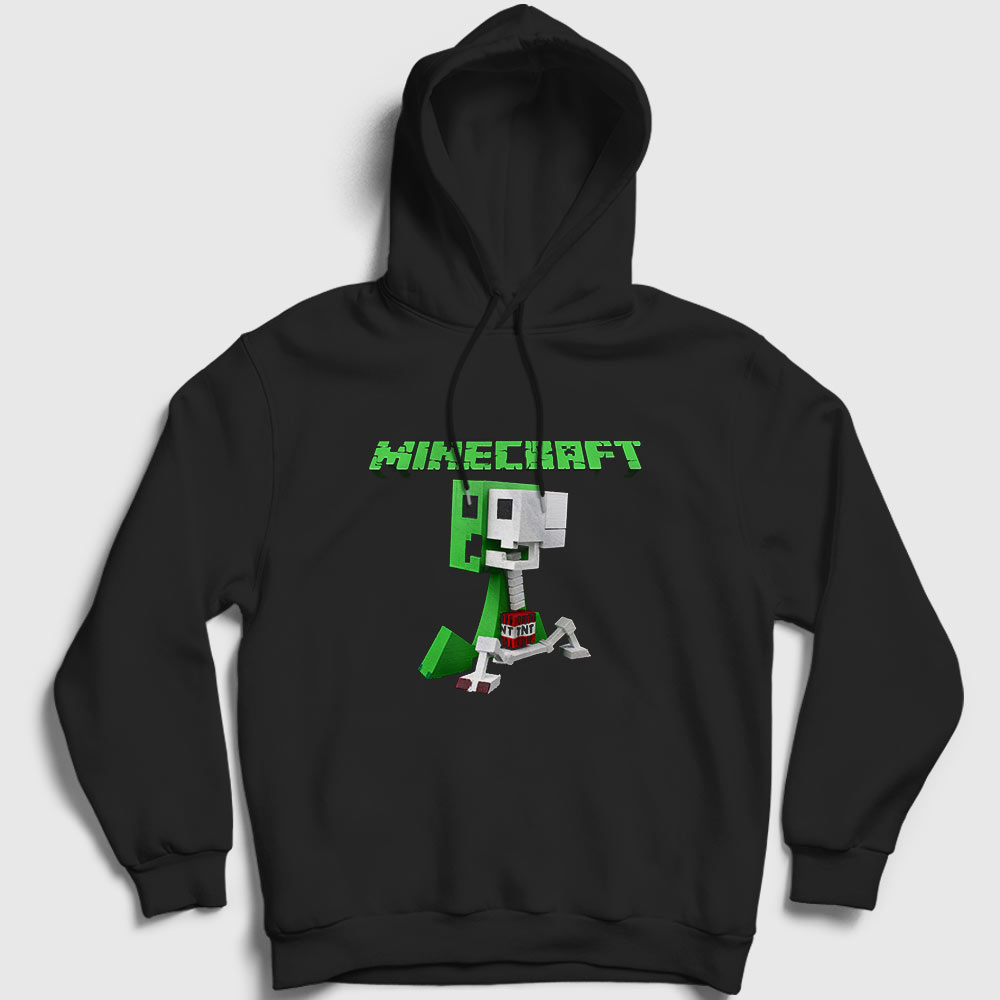 Creeper Minecraft Kapşonlu Sweatshirt | Presmono