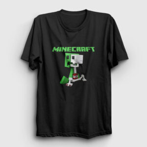 Creeper Minecraft Tişört siyah