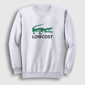 Crocodile Timsah Timsahlı Lowcost Sweatshirt beyaz