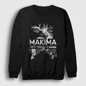 Crow Makima Chainsaw Man Sweatshirt siyah