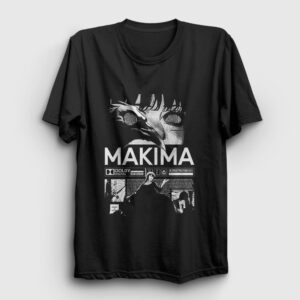 Crow Makima Chainsaw Man Tişört siyah