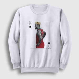 Crown LeBron James Nba Basketbol Sweatshirt beyaz