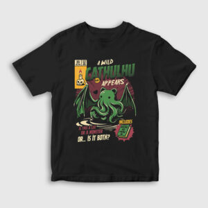Cthulhu Cathulhu Hp Lovecraft Çocuk Tişört siyah