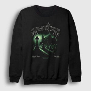 Cursed Place Mezarlık Cemetery Sweatshirt siyah