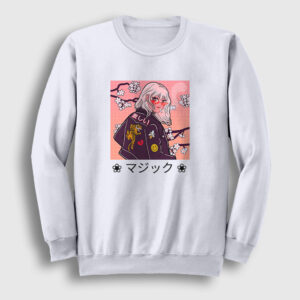 Cute Girl V2 Anime Sweatshirt beyaz