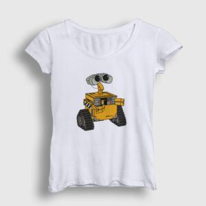 Cute Wall E Eve Kadın Tişört beyaz