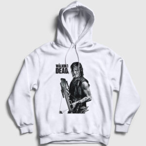 Daryl Dixon The Walking Dead Kapşonlu Sweatshirt beyaz