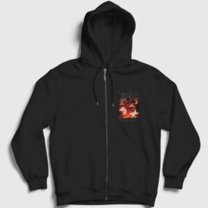 Dawn Of Possession Metal Immolation Fermuarlı Kapşonlu Sweatshirt Siyah