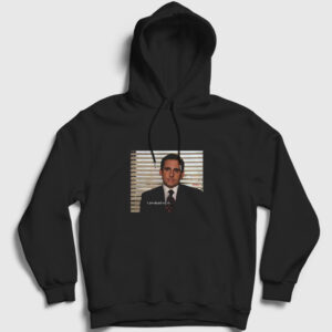 Dead Inside Michael Scott The Office Kapşonlu Sweatshirt siyah