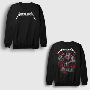 Demon Muzik Metallica Sırt Baskılı Sweatshirt siyah