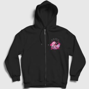 Denia Wuthering Waves Fermuarlı Kapşonlu Sweatshirt Siyah