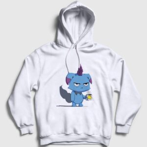 Depresso Oyun Palworld Kapşonlu Sweatshirt Beyaz