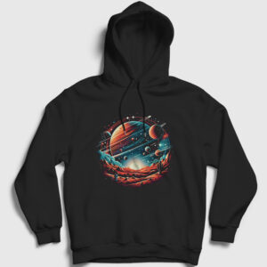 Desert Space View Uzay Kapşonlu Sweatshirt