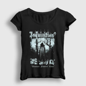 Desolate Funeral Chant Inquisition Kadın Tişört siyah