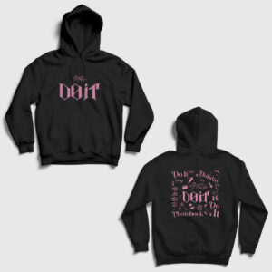 Do It Doit Skz Stray Kids Sırt Baskılı Kapşonlu Sweatshirt siyah