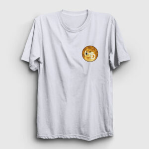 Dogecoin Bitcoin Tişört beyaz