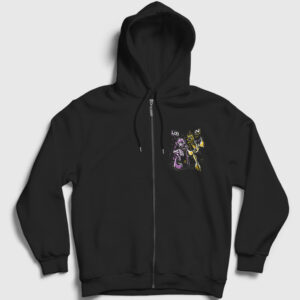 Doorman Murder Drones Fermuarlı Kapşonlu Sweatshirt Siyah