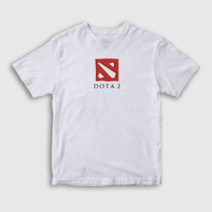 Dota 2 Logo Oyun Çocuk Tişört beyaz