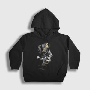 Dövme Tattoo Artist Skull Çocuk Kapşonlu Sweatshirt siyah