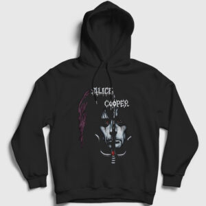 Dragontown Sai Alice Cooper Kapşonlu Sweatshirt siyah