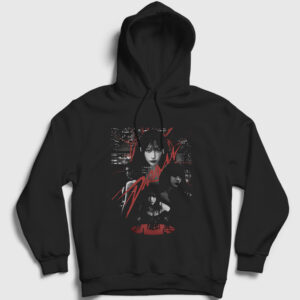 Drama K Pop Aespa Kapşonlu Sweatshirt siyah