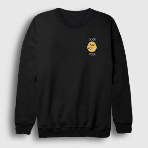 Duck You Ördek Sweatshirt siyah