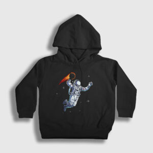 Dunk Astronaut Space Astronot Uzay Çocuk Kapşonlu Sweatshirt siyah