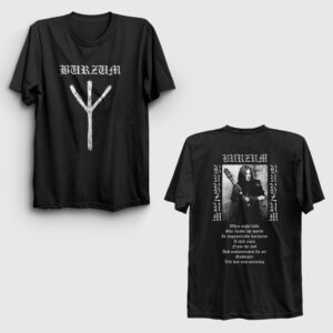 Dunkelheit Metal Burzum Sırt Baskılı Tişört siyah