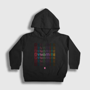 Dynamite Bts Çocuk Kapşonlu Sweatshirt siyah