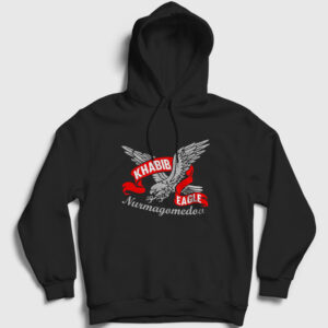 Eagle Ufc Khabib Nurmagomedov Kapşonlu Sweatshirt siyah