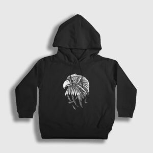 Eagle V3 Kartal Çocuk Kapşonlu Sweatshirt siyah