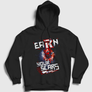 Earn Your Scars Güreş Wwe Edge Kapşonlu Sweatshirt siyah