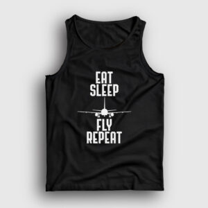 Eat Sleep Fly Repeat Pilot Airplane Uçak Atlet