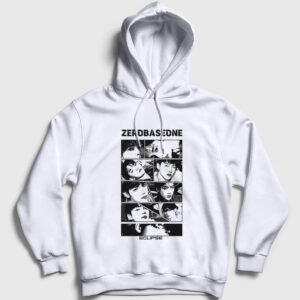 Eclipse K Pop Zerobaseone Kapşonlu Sweatshirt beyaz