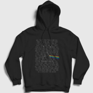 Eclipsed Pink Floyd Kapşonlu Sweatshirt siyah