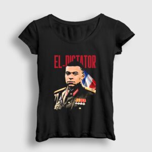 El Dictator Kylian Mbappe Futbol Kadın Tişört Siyah